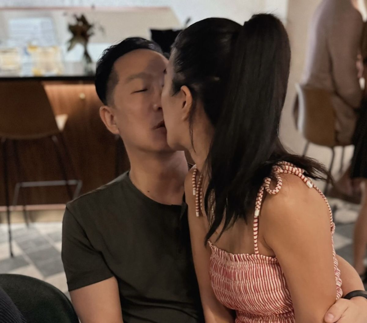 圖／譚以欣今年西洋情人節時，才秀出和徐子翔的甜蜜合照。（翻攝自譚以欣IG）