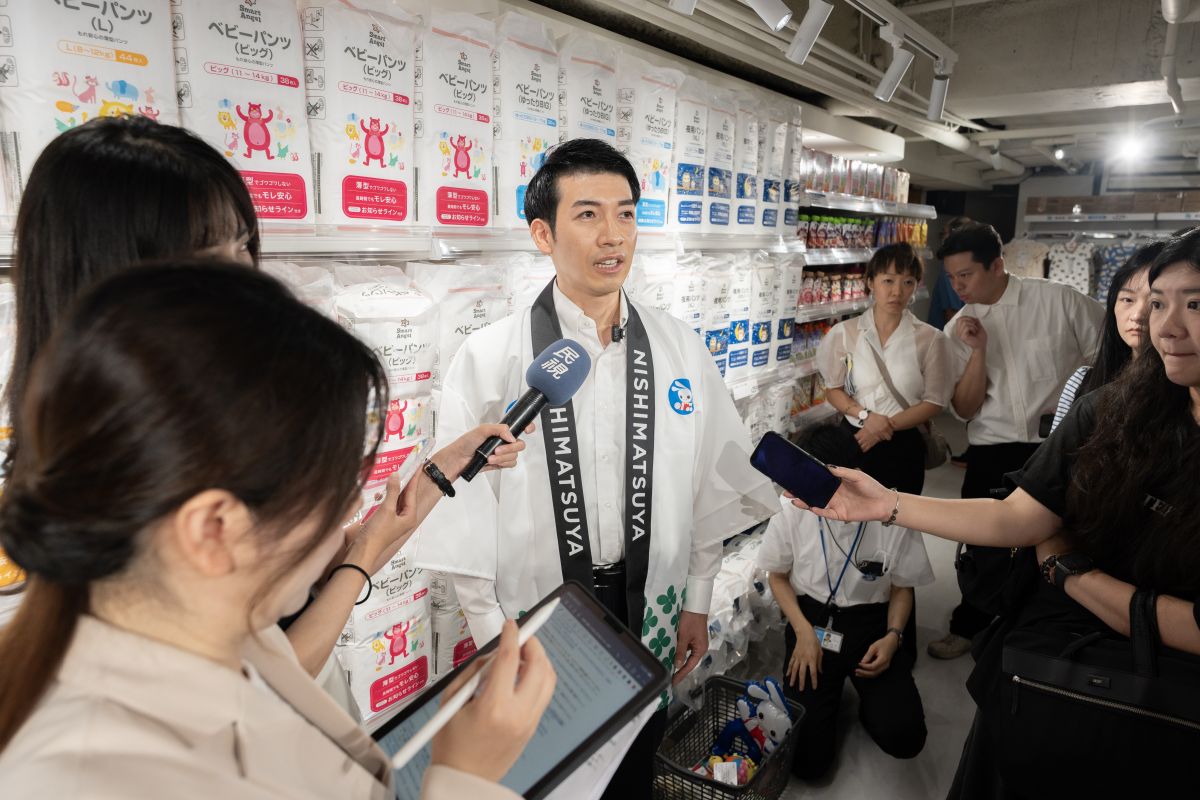 圖／社長大村浩一親臨台北開幕，首度公開品牌在台野心，預計目標五年展20家門市。（西松屋提供）