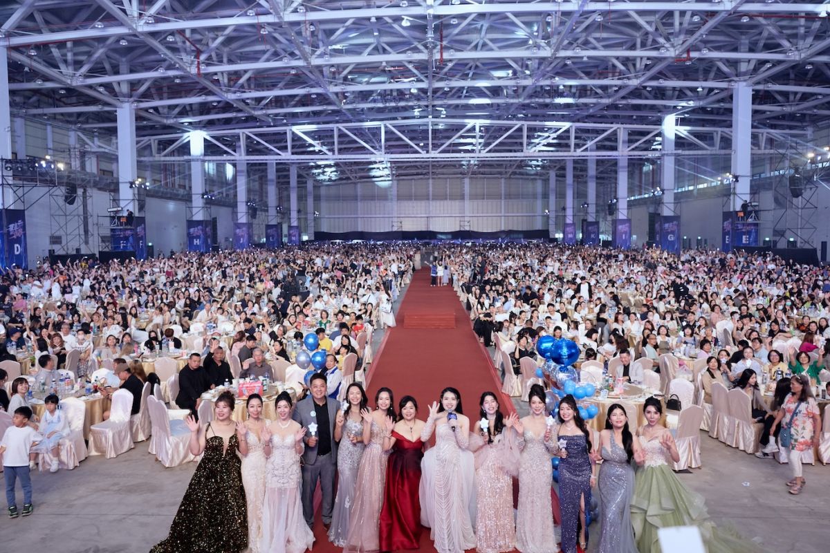 圖／品茉兒生醫2026年會暨表揚大會，現場湧入近萬人，場面超盛大。（品茉兒生醫提供）