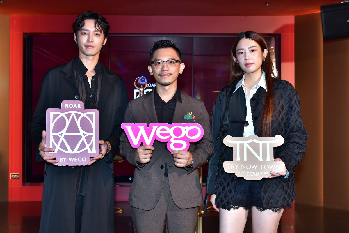 圖/左: Neo Wego品牌大使曹佑寧、中: 薇閣集團董事長許明揚、右: Neo Wego品牌大使林思宇